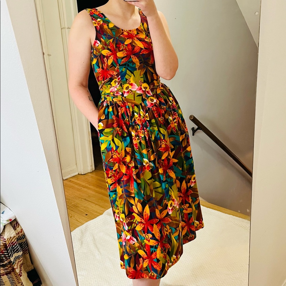 Vintage Caribbean Club Floral Dress